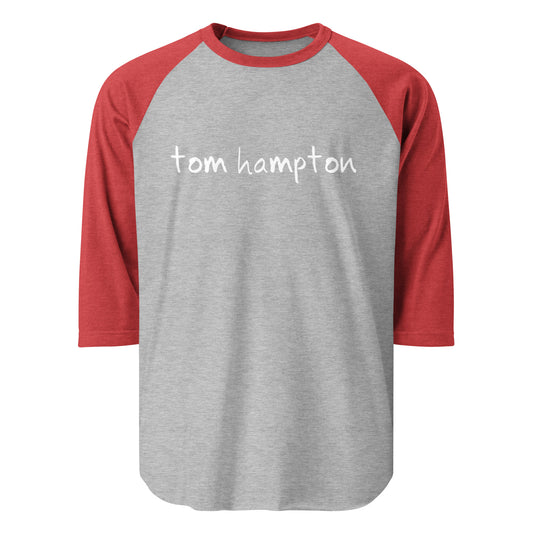 Tom Hampton Uncool (wht) Logo 3/4 sleeve raglan shirt